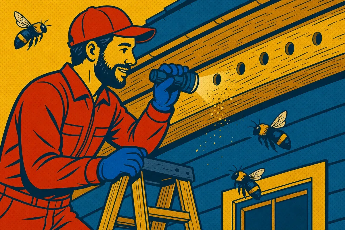 Carpenter bee control: Inspection