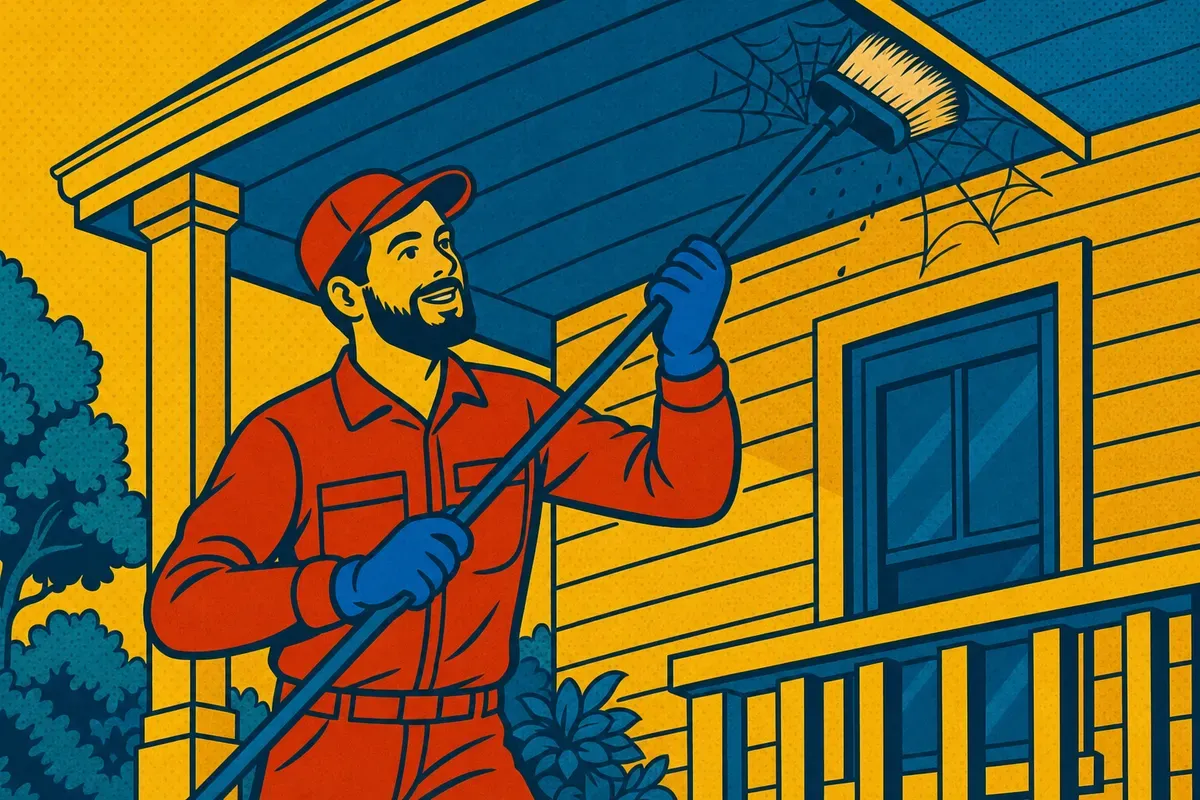 Spider control: Web removal and treatment